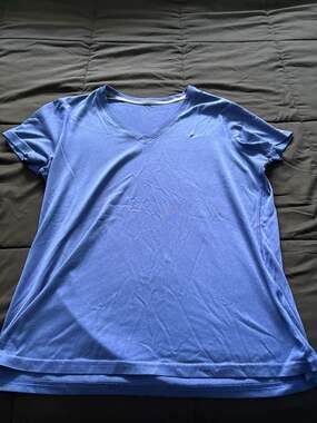 Nike Dri-FIT Blue V-Neck Athletic T-Shirt